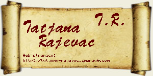 Tatjana Rajevac vizit kartica